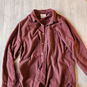 Madewell Merlot Sunday Flannel Shirt
